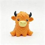 Wholesale highland cow squishy shaggy sculpted coat curved horns big eyed does m