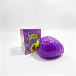 Wholesale grape cluster squishy molded rounded fruit detail packed printed displ