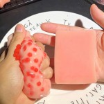 Wholesale soap bar squishy molded painted like fresh cut bar soap soft slow rise