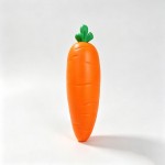 Wholesale carrot squishy molded ridged root detail leafy green top Slow rise foa