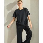 Wholesale oversized Scuba Short Sleeve Top Pack Crewneck Loose Fit Lightweight B