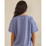 Wholesale oversized Scuba Short Sleeve Top Pack Crewneck Loose Fit Lightweight B