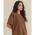 Wholesale oversized Scuba Short Sleeve Top Pack Crewneck Loose Fit Lightweight B
