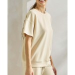 Wholesale oversized Scuba Short Sleeve Top Pack Crewneck Loose Fit Lightweight B