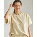 Wholesale oversized Scuba Short Sleeve Top Pack Crewneck Loose Fit Lightweight B