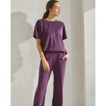 Wholesale oversized Scuba Short Sleeve Top Pack Crewneck Loose Fit Lightweight B