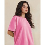 Wholesale oversized Scuba Short Sleeve Top Pack Crewneck Loose Fit Lightweight B