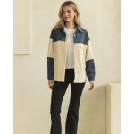Wholesale color Block Corduroy Shacket Pack Relaxed Fit Dual Chest Flap Pockets