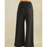 Wholesale relaxed Fit Ultra Soft Cropped Pants Pack Two Side Pockets Elastic Wai