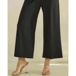 Wholesale relaxed Fit Ultra Soft Cropped Pants Pack Two Side Pockets Elastic Wai