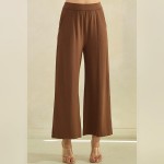 Wholesale relaxed Fit Ultra Soft Cropped Pants Pack Two Side Pockets Elastic Wai