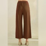 Wholesale relaxed Fit Ultra Soft Cropped Pants Pack Two Side Pockets Elastic Wai
