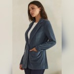 Wholesale corduroy One Button Blazer Pack Relaxed Fit Classic Notched Lapel Coll