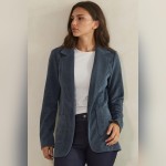 Wholesale corduroy One Button Blazer Pack Relaxed Fit Classic Notched Lapel Coll