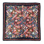 Wholesale paisley Print Square Scarf silky polyester generous inch square intric