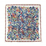 Wholesale paisley Print Square Scarf silky polyester generous inch square intric