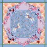 Wholesale mahjong Print Square Scarf silky polyester measuring inches square Pra