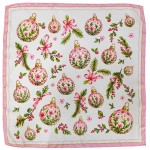 Wholesale holiday Ornament Square Scarf silky polyester measuring inches square