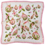 Wholesale holiday Ornament Square Scarf silky polyester measuring inches square