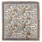 Wholesale botanical Print Square Scarf silky polyester measuring inches square d