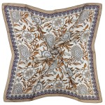 Wholesale botanical Print Square Scarf silky polyester measuring inches square d