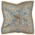 Wholesale botanical Print Square Scarf silky polyester measuring inches square d