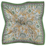 Wholesale botanical Print Square Scarf silky polyester measuring inches square d