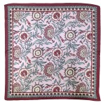 Wholesale botanical Print Square Scarf silky polyester measuring inches square d