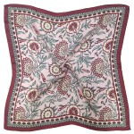 Wholesale botanical Print Square Scarf silky polyester measuring inches square d