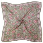 Wholesale floral Print Square Scarf silky polyester measuring inches square Bloc