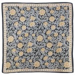 Wholesale floral Print Square Scarf silky polyester measuring inches square Bloc