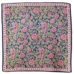 Wholesale floral Print Square Scarf silky polyester measuring inches square Bloc