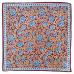 Wholesale floral Print Square Scarf silky polyester measuring inches square Bloc