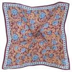 Wholesale floral Print Square Scarf silky polyester measuring inches square Bloc