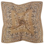 Wholesale paisley Bandana Print Square Scarf silky polyester measuring inches sq