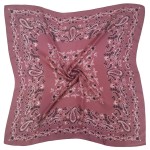 Wholesale paisley Bandana Print Square Scarf silky polyester measuring inches sq