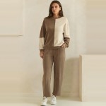 Wholesale ribbed Straight Leg Pants soft corduroy knit smooth elastic waistband