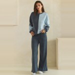 Wholesale ribbed Leg Pants soft corded knit comfortable elastic waistband roomy