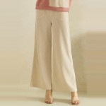 Wholesale ribbed Leg Pants soft corded knit comfortable elastic waistband roomy
