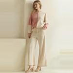 Wholesale ribbed Leg Pants soft corded knit comfortable elastic waistband roomy