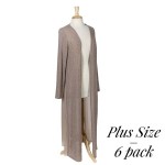 Wholesale lightweight taupe knit long cardigan long sleeves polyester rayon span