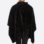 Wholesale mock Turtleneck Faux Fur Poncho One fits most Polyester