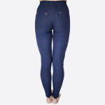 Wholesale women s Premium Denim Jeggings Back Pockets Pull Styling Elastic Waist