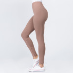 Wholesale women s Mix Brand Waistband Solid Peach Skin Leggings Elastic Waistban