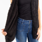 Wholesale faux fur sleeveless vest sherpa acrylic One fits most