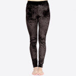 Wholesale crushed Velvet Leggings easy pull full elastic waistband o Elastic at