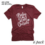Wholesale baby It s Cold Outside Short Sleeve Boutique Graphic Tee t shirts sold