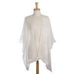 Wholesale lightweight kimono cutouts down center back polyester viscose One fits
