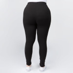 Wholesale women s Plus Waistband Solid Peach Skin Leggings Elastic Waistband Ful