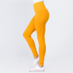 Wholesale women s Waistband Solid Peach Skin Leggings Elastic Waistband Full Ins